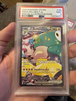 2025 Pokemon Iono's Bellibolt EX Special Illustration Rare 183/159 PSA 9 MINT - Image 1