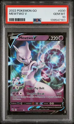 2022 POKEMON GO #030 MEWTWO V PSA 10 - Image 1