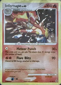 Infernape 5/130 Holo Rare Diamond & Pearl Pokemon Lightly Played - Image 1