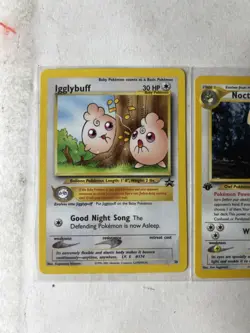 Pokemon Igglybuff Promo 36 & Noctowl 42/111 Neo Genesis Cards Lot - Image 2
