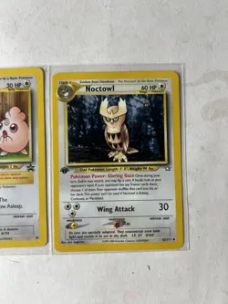 Pokemon Igglybuff Promo 36 & Noctowl 42/111 Neo Genesis Cards Lot - Image 3