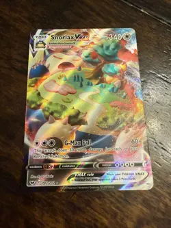 Pokemon TCG Snorlax VMAX Sword & Shield Base Set 142/202 - Image 1