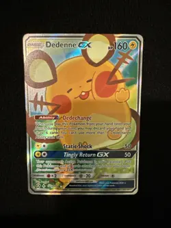 Pokemon TCG Dedenne GX Full Art Ultra Rare Holo Card 195a/214 Unbroken Bonds NM+ - Image 4