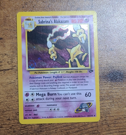 Pokemon Sabrina's Alakazam 16/132 Holo Rare Gym Challenge 80 HP Unlimited 1999 - Image 1