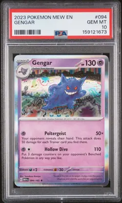 2023 POKEMON MEW EN-151 #094 GENGAR PSA 10 - Image 1