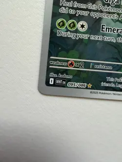 Pokemon Virizion 095/086 Sv: White Flare IR Holo English Basic HP 120 - Image 4