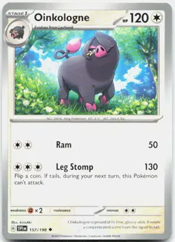 Oinkologne 157/198 Uncommon Scarlet & Violet Pokemon Near Mint - Image 1