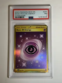 Basic Psychic Energy 207 Pokemon 151 - PSA 7 - Image 1