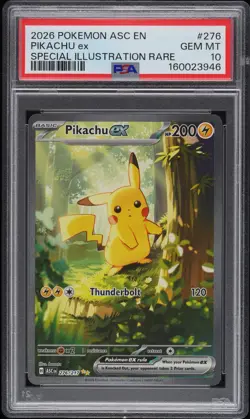 2026 POKEMON ASC EN-ASCENDED HEROES SPECIAL ILLUSTRATION RARE PIKACHU EX PSA 10 - Image 1