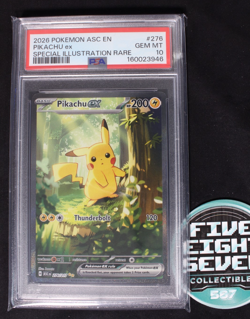 2026 POKEMON ASC EN-ASCENDED HEROES SPECIAL ILLUSTRATION RARE PIKACHU EX PSA 10 - Image 3