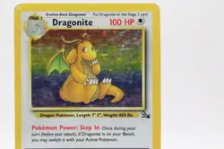 Pokemon TCG Dragonite Fossil Holo Unlimited Rare Card 4/62 Vintage 1999 OG WOTC - Image 2