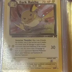 Pokemon TCG Dark Raichu 83/82 Team Rocket Holo Secret Rare Unlimited 70 HP - Image 1