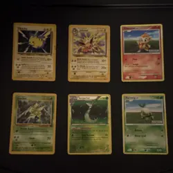 Pokemon TCG 6 Card Lot: Pikachu Jolteon Chimchar Scyther + Base/Platinum - Image 2