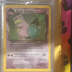 Pokemon TCG Dark Slowbro 12/82 Team Rocket Holo Rare Unlimited 60 HP English - Image 1