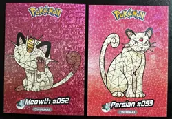 MEOWTH X PERSIAN LOT - POKEMON CCG CRYSTAL CARD COLLECTION - Image 1