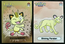 MEOWTH X PERSIAN LOT - POKEMON SHINY INFINITY CCG GOLD HOLO - Image 1