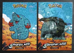PHANPY X DONPHAN LOT - POKEMON JOHTO CRYSTAL CARD COLLECTION CCG HOLO - Image 1