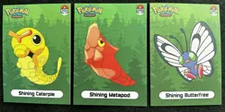 CATERPIE X METAPOD X BUTTERFREE EVOLUTION LOT - POKEMON SHINY INFINITY CCG HOLO - Image 1