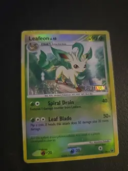 Pokemon TCG Leafeon Platinum 24/100 Burger King Promo Stamped Reverse Holo Card - Image 1