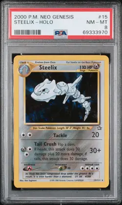 Steelix-Holo 15 Pokemon Neo Genesis PSA 8 - Image 1