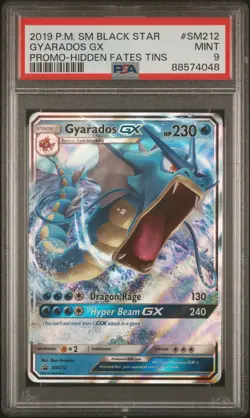 Gyarados Gx SM212 Promo-Hidden Fates Tins Pokemon Sm Black Star Promo PSA 9 - Image 1