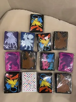 Pokemon TCG Card Sleeves ETB Box New Sleeves Lot Of 13 Mixed Packs - RARE - Image 1