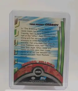 CASSIDY HV5 - NON-HOLO - Topps BLUE LOGO - HEROES & VILLAINS TV POKEMON CARD LP - Image 4