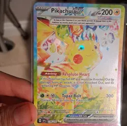 Pokemon Pikachu ex 238/191 SV08 Surging Sparks Full Art Holo EX HP200 EN - Image 1
