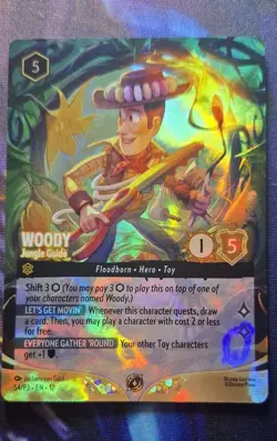 Disney Lorcana Woody Jungle Guide 54/P3 Wilds Unknown Set Champs Foil Promo - Image 1