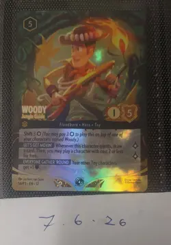 Disney Lorcana TCG Woody - Jungle Guide Foil Set Champs Top 8 Promo 54/204 - Image 1