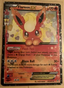 Pokemon TCG Flareon EX Holo Rare Card RC6/RC32 Generations Radiant Collection - Image 1