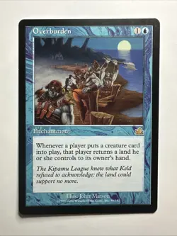 Overburden Prophecy Regular 2000 Magic: The Gathering Card LP/NM - Image 1