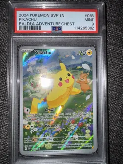 Pokemon Pikachu Paldea Adventure Chest Black Star Promo Cards Set of 7 SVP088 - Image 1