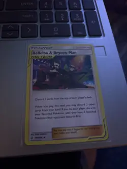 Pokemon 2019 TCG Trainer Card Bellelba and Brycen-Man, Tag Team (186/236) - Image 1