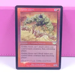MTG Goblin Goon Legions Foil Rare Magic The Gathering Card LP English - Image 1