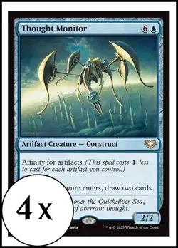 MTG - 4 x Thought Monitor - Playset 4x x4 - Edge of Eternities - Image 1