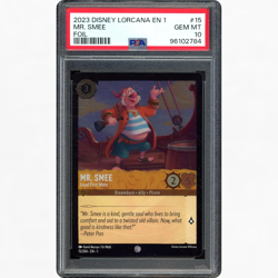 2023 DISNEY LORCANA THE FIRST CHAPTER #15/204 MR. SMEE LOYAL MATE FOIL PSA 10 - Image 1