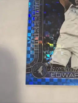 2025-26 Topps Chrome - Anthony Edwards #151 Blue X-Fractor - Image 4