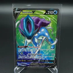 POKEMON CARD EVOLVING SKIES SUICUNE V FULL ART ULTRA RARE 173/203 NM - Image 1