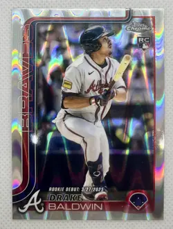 Drake Baldwin 2025 Topps Chrome Update RayWave Refractor Rookie RC #USC88 Braves - Image 1