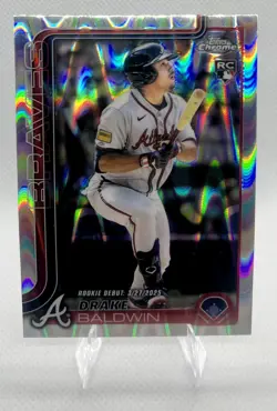 Drake Baldwin 2025 Topps Chrome Update RayWave Refractor Rookie RC #USC88 Braves - Image 3