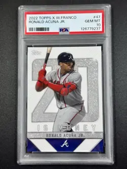 2022 Topps X W. Franco #47 RONALD ACUNA JR - PSA 10 - Atlanta BRAVES - Image 1