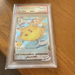 2021 Pokemon Celebrations Flying Pikachu VMAX Full Art 007/025 PSA 10 GEM MINT - Image 1