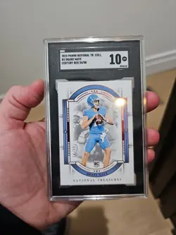 2024 National Treasures Drake Maye Rookie Card #2 Century Red /50 Gem Mint 10! - Image 1