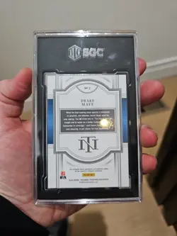 2024 National Treasures Drake Maye Rookie Card #2 Century Red /50 Gem Mint 10! - Image 2