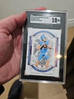 2024 National Treasures Drake Maye Rookie Card #2 Century Red /50 Gem Mint 10! - Image 3