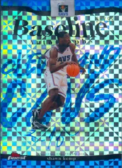 2025-26 Topps Finest - Baseline Autographs Shawn Kemp #BA-SK Blue X-Fractor /99 - Image 1