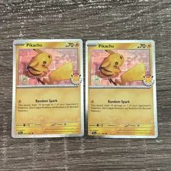 Pokemon Day Pikachu Promo 051/162 Cosmos Holo Lot Of 2 Near Mint Pokemon Cards - Image 1
