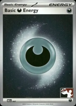 Basic Darkness Energy (Cosmos Holo) 007 Holo Prize Pack Series Cards Pokemon NM - Image 1