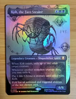 X 1 Koh, the Face Stealer FOIL NM-M Borderless TLA 322 MTG Magic The Gathering - Image 2